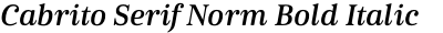 Cabrito Serif Norm Bold Italic